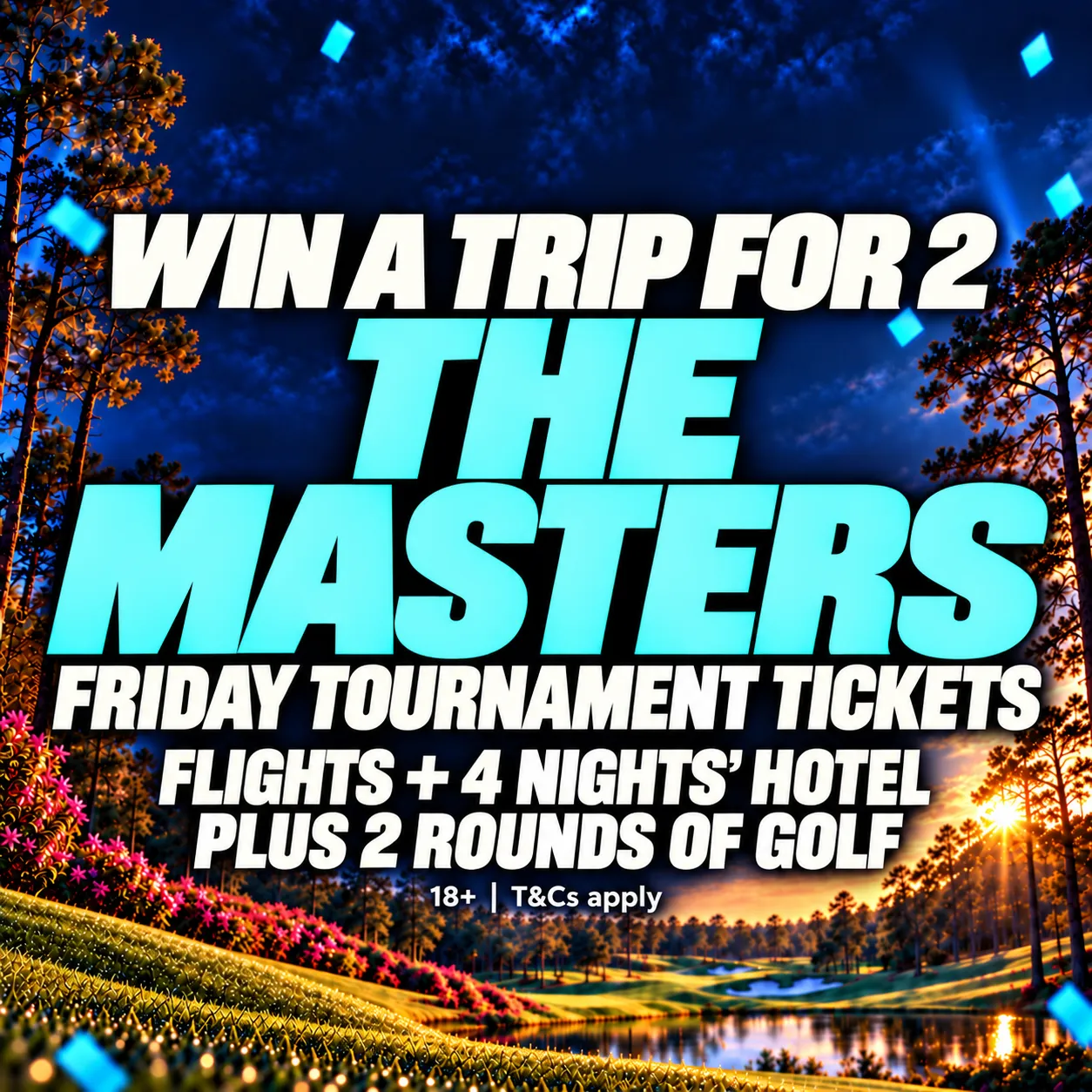 ⛳ THE MASTERS TRIP FOR 2 - GUARANTEED TICKETS (FRIDAY) + FLIGHTS, HOTEL & 2 ROUNDS OF GOLF ⛳